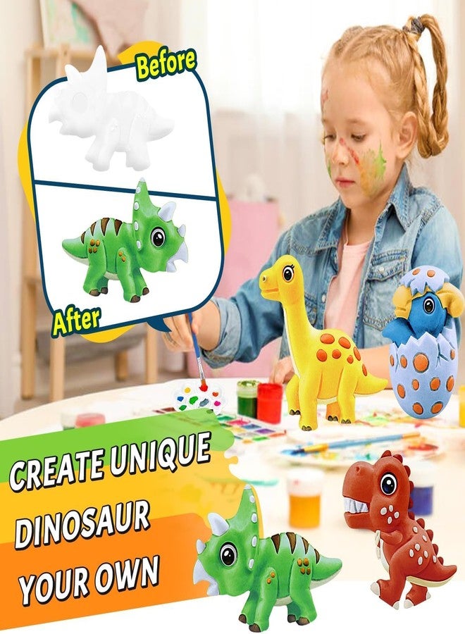 LeafLoom Toys DIY Mould & Paint Craft Kit - Dinosaurs,Kids for 5 Years,Plaster Figurine Set with Pigments, Palette & Mold, Painting Art & Craft Set -Gift Toys for 3-8 Year Old Boys & Girls || Multicolour Dinosaurs - Image 4